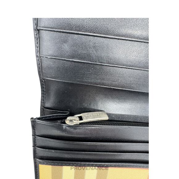 🔴 Burberry Long Snap Wallet - Nova Check Black - Picture 10 of 11
